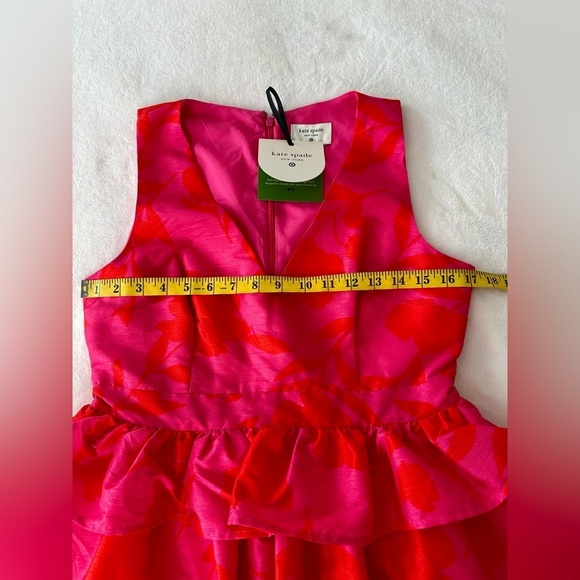Kate Spade NY x Target Classic Rose Peplum Midi Dress Size 6 - Picture 10 of 14